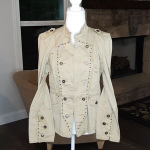 ZD Tan Jacket with Studs and Sparkles
